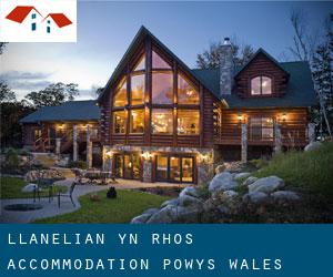 Llanelian-yn-Rhôs accommodation (Powys, Wales)